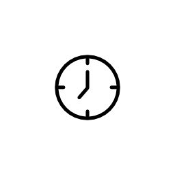 壁の円形時計無料アイコン
