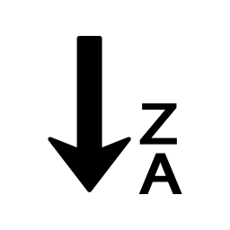 ZからAに無料のアイコンをアルファベットの逆順でソートします。