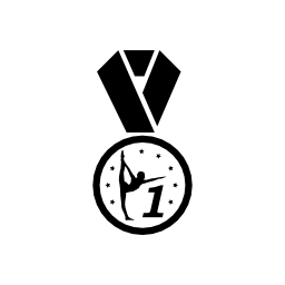 無料アイコンの番号1を持つメダル受賞