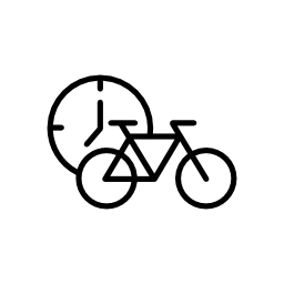 自転車運動無料アイコンのための時間