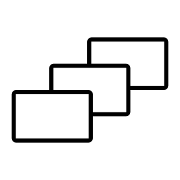 インターフェイス無料アイコンの3つの長方形の要素