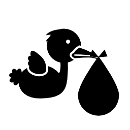 雀の赤ちゃん無料のアイコンを運ぶ