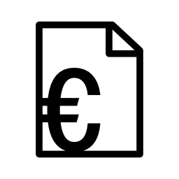 請求書のユーロ無料アイコン