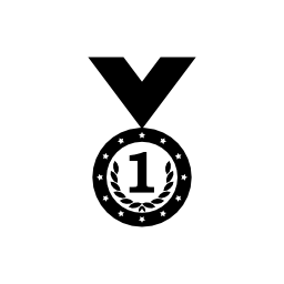 花輪とバリアントのメダルし、1シンボル無料アイコンの番号