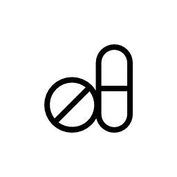 錠剤やカプセルの薬物無料アイコン