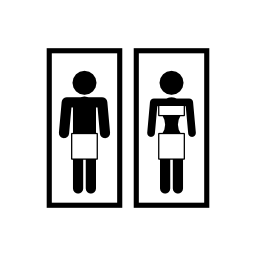男性と女性のシンボル無料アイコン