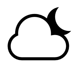 雲と月の無料アイコン