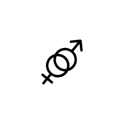 男性と女性の性別のシンボル無料アイコン