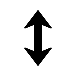 二重矢印シンボル無料アイコンの上下の並べ替え