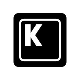 キーボードのキーK無料アイコン