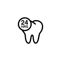 歯科援助24時間日の無料のアイコン
