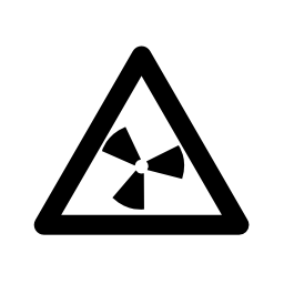 放射線の警告サイン無料アイコン