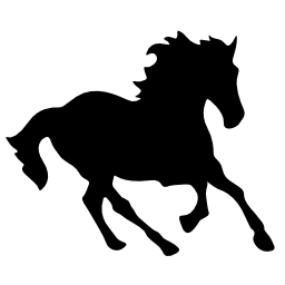 馬黒いランニング形状無料アイコン
