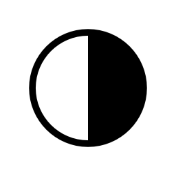 コントラストの円シンボル無料アイコン