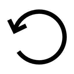 左回転の円形矢印インタフェースシンボル無料アイコン