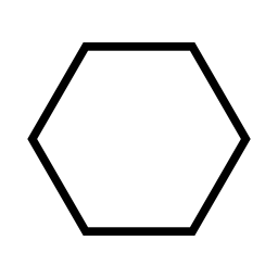 六角形の幾何学的形状のアウトラインの無料アイコン