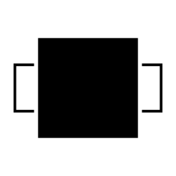 両方側面無料アイコンで四角形の面では、黒い正方形
