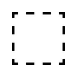 破線の無料アイコンの正方形のインタフェースの選択記号