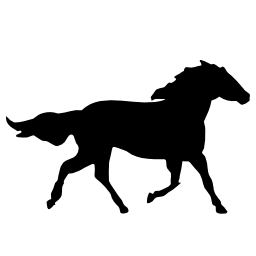 馬黒い図形無料アイコン