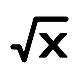 数学数式の無料のアイコンxの平方根