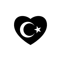 トルコの無料アイコンの心臓フラグ