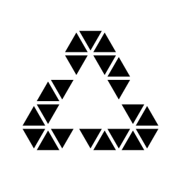 多角形の三角形のリサイクルシンボ...