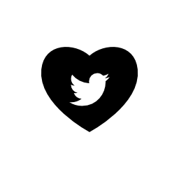 Twitterの無料アイコンの社会的なメディアのロゴとハート