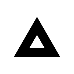 無料黒と白のアイコンの2つの異なるサイズの三角形のカップル