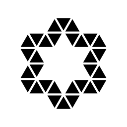 小さな三角形の輪郭の無料アイコンの3つ星飾り