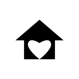 愛ハート形の無料アイコンの家
