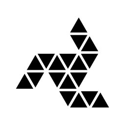 無料のアイコンを小さな三角形の六角形の周りの3つのラインで装飾用の回転多角形