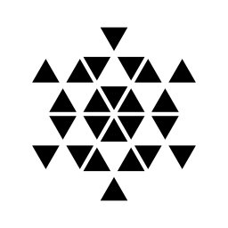 六角形と三角形の無料アイコンの多角形の飾り