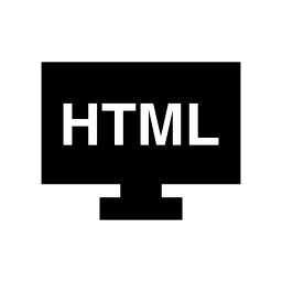 Html文字無料アイコンのモニター画面