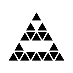 三角形の無料アイコンの多角形のピラミッド