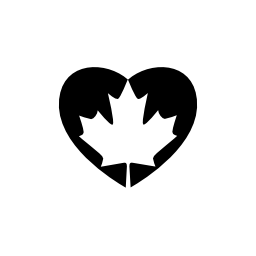 カナダ無料アイコンの心臓フラグ