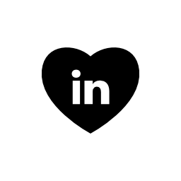 Linkedinの無料アイコンの社会的なメディアのロゴとハート
