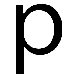 手紙pシンボル無料アイコン