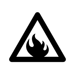警告可燃性記号無料アイコン