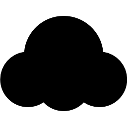 雲黒い図形無料アイコン