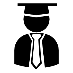 大学院生の卒業キャップ、toga、ネクタイ無料アイコン