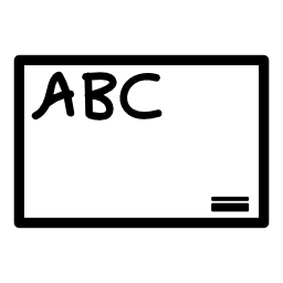 黒板の文字のABCの無料のアイコン