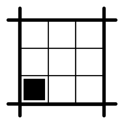 正方形のレイアウトボックス無料アイコン