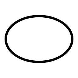 楕円のアウトライン図形バリアント無料アイコン