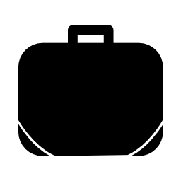 白い線デザイン無料のアイコンのスーツケース