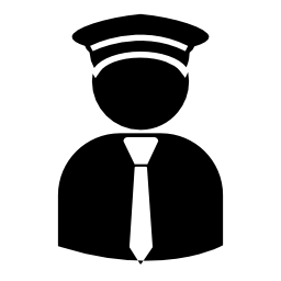 パイロットの帽子、ネクタイの無料アイコン