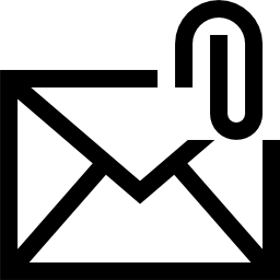 メール添付ファイルのインタフェースシンボル無料アイコン