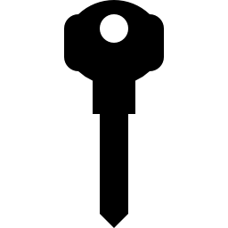 ログイン無料のアイコンのキーの黒いシルエットインタフェースシンボル