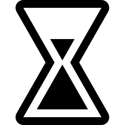 2つの砂時計丸め反対の三角形の形状の無料のアイコン