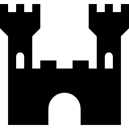 城の黒の形の無料のアイコン