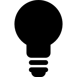電球黒い図形無料アイコン